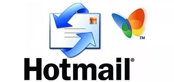 7. Hotmail hayatlarımıza giriş yaptı. (1996)