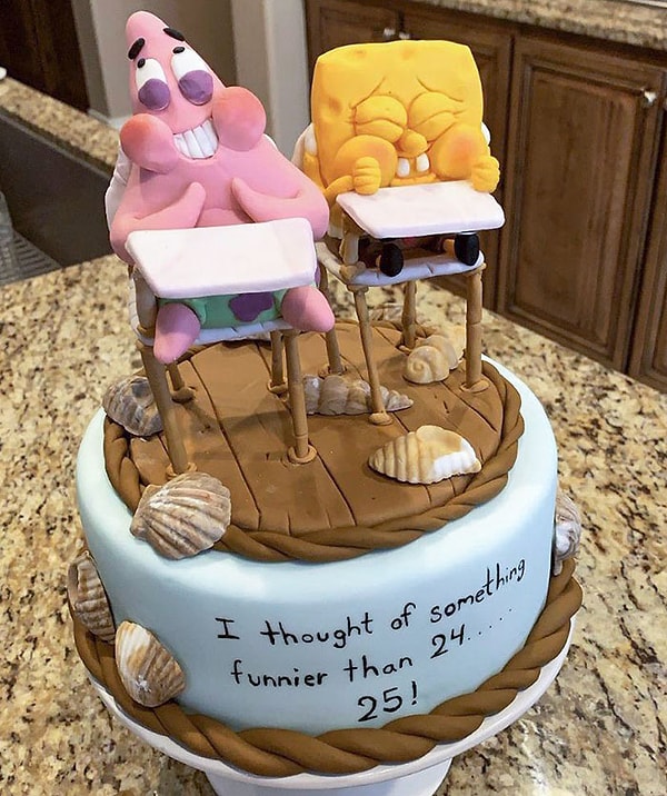 9. Сегодня мне 25 лет, мой муж - кондитер, и испек мне вот такой торт