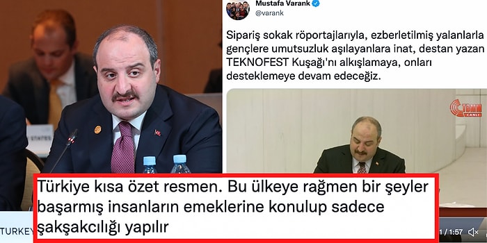 Sanayi ve Teknoloji Bakanı Mustafa Varank'a Başarılarıyla Övündüğü Gençten Çok Konuşulacak Bir Cevap Geldi!