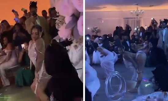 Tanga Gelinlik Giyen Gelin, Düğünde Damada Twerk ve Kucak Dansı Yaptı: Şpagat da Yaptı!