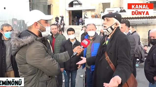 O dayı kendisine tepki gösteren vatandaşlara tek tek cevap verdi.