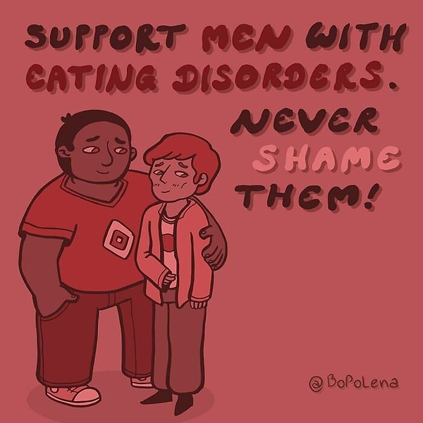 8. Поддерживайте мужчин с расстройствами пищевого поведения. Никогда не унижай их