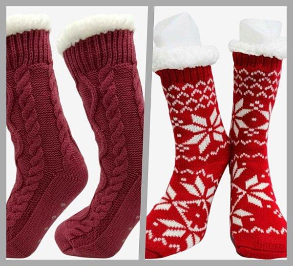 12. Kışlık pelüş ev çorabı.
