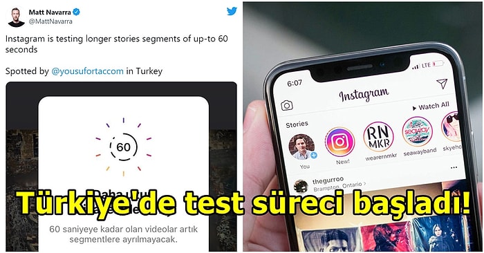 Resmi Olarak Duyuruldu! Instagram'ın Hikayeler Özelliği 60 Saniyeye Çıkıyor