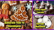 Sunumlarıyla Yılbaşı Partilerine Eğlence Katacak Yeni Yıl Temalı Cupcake, Kurabiye, Sütlü Tatlı Tarifleri