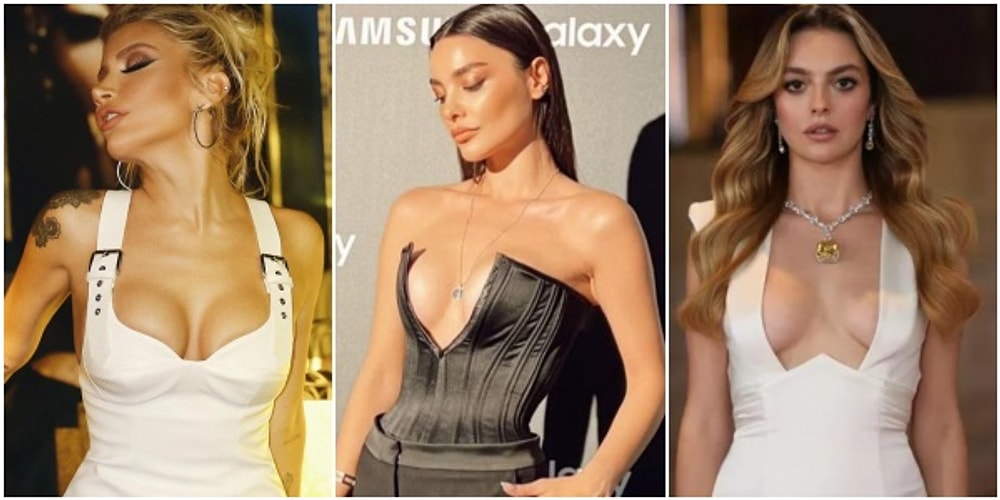 Meme Savaşları! Göğsünü Gere Gere Yeni Moda Derin Dekolteyi Üstlerinde Taşıyan Şahane Kadınlar