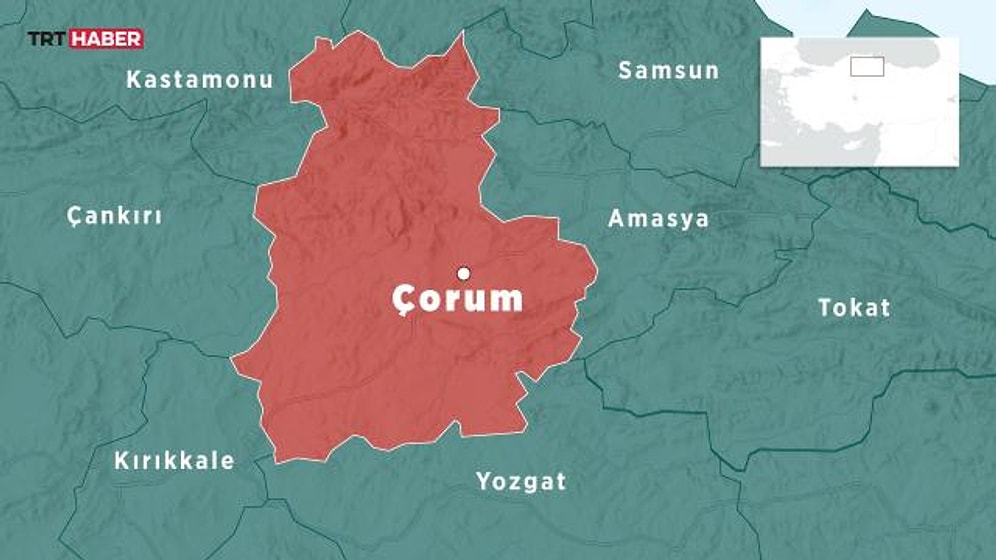 Çorum'da 4,1 Büyüklüğünde Deprem