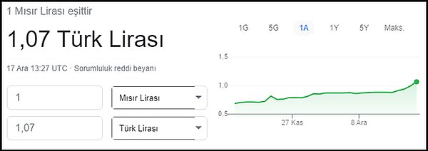 Mısır Lirası'nın şu andaki durumu 👇