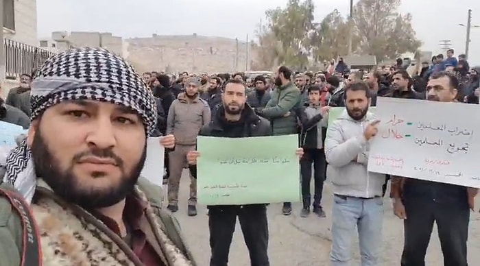 El-Bab'daki Öğretmenler TL'nin Değer Kaybı ile Maaşlarının 50 Dolara Denk Gelmesini Protesto Ettiler İddiası