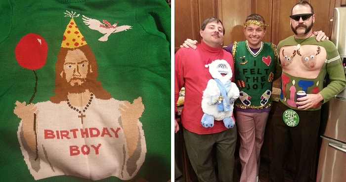 16 уродливых идей новогодних свитеров для тех, кто еще не придумал что одеть на праздники
