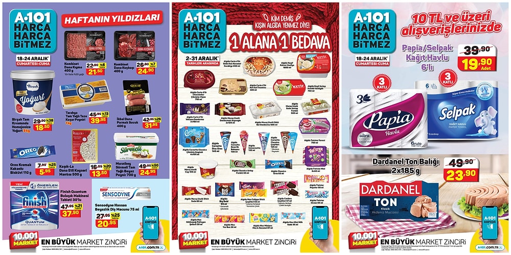 18 - 24 Aralık 2021 A101 Haftanın Yıldızları Kataloğu