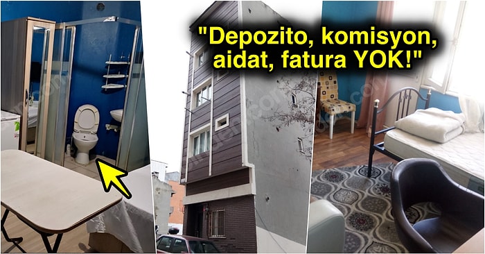 Duşakabininde Klozet Olan 'Depozito ve Komisyon İstenmeyen' Küçücük Evin Kirasını Görünce Siniriniz Bozulacak!