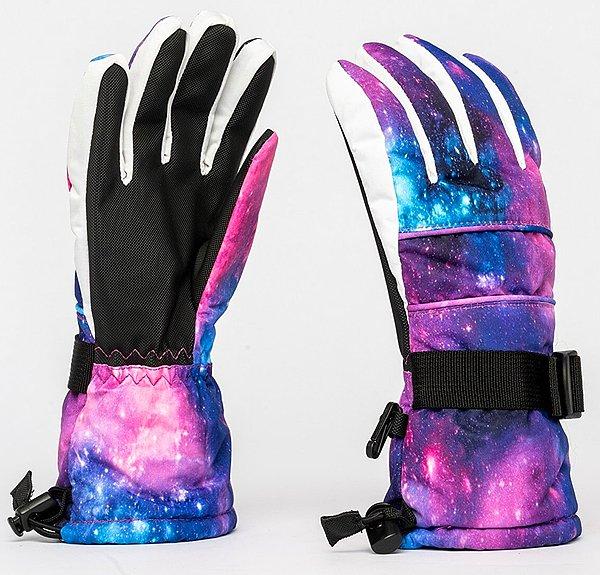 6. Galaksi desenli kayak eldiveni.