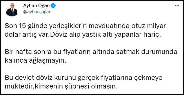 AKP MKYK üyesiyken 11 Temmuz 2020'de Erdoğan'ın kararıyla Beştepe'ye danışman olan Oğan'ı daha yakından tanımak için bazı Twitter paylaşımlarına göz atalım. Danışman olmayı düşünenler için yol gösterici olabilir. 👇
