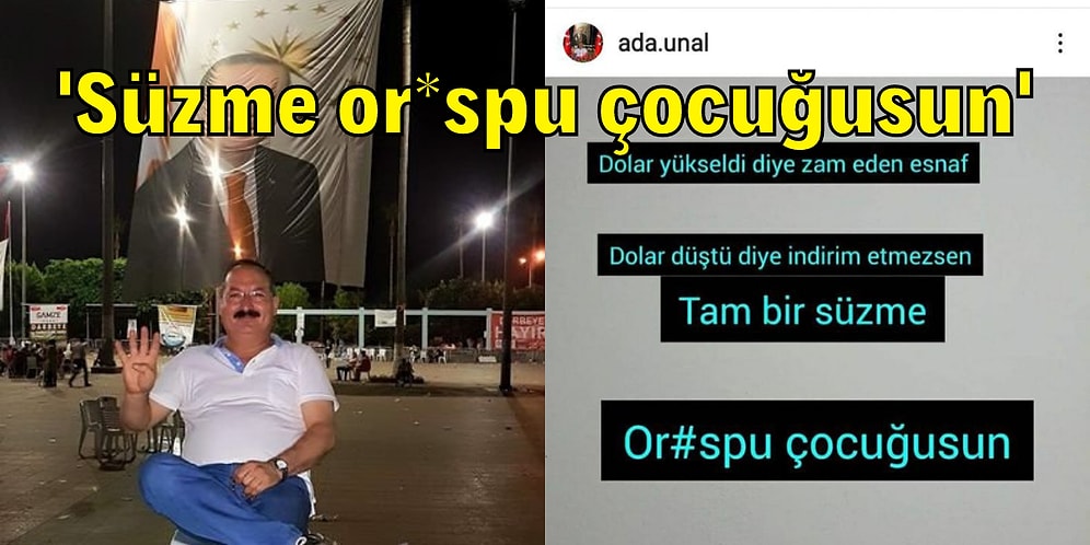 AKP'li İlçe Yöneticisi Ünal Ada Düşen Doların Ardından İndirim Yapmayan Esnafa Instagram'dan Küfretti