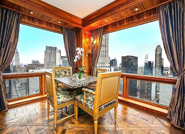 14 milyon sterline satın aldığı Trump Tower'da bir apartman dairesi.