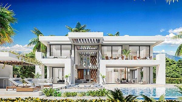 1.2 milyon sterline satın aldığı Marbella tatil evi.
