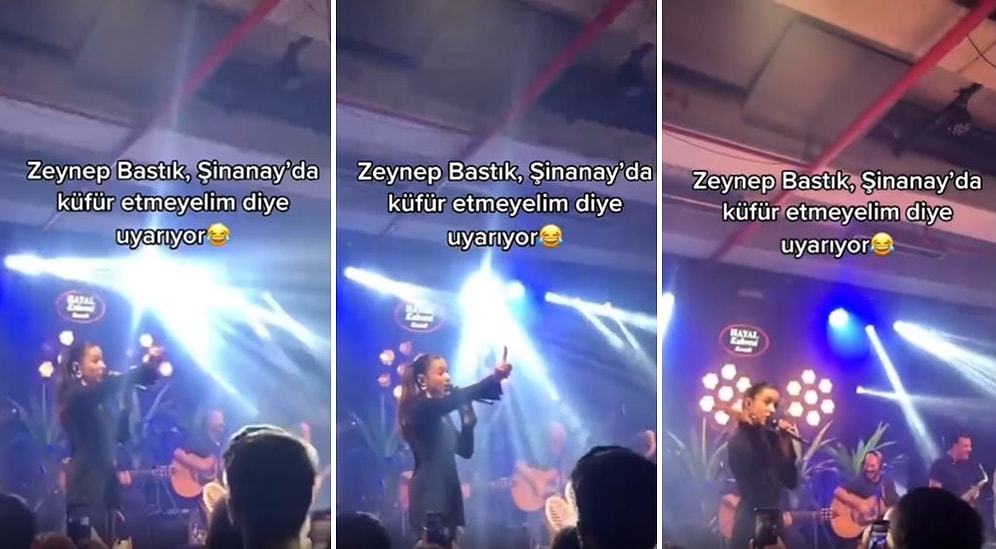Hep Birlikte 'Şinanay' Söylerken Küfür Etmemeleri İçin Konsere Gelenleri Uyaran Zeynep Bastık