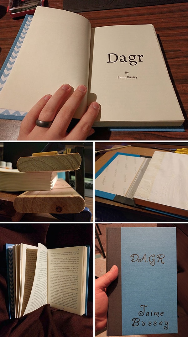 10. Моя жена написала книгу, поэтому я сделал переплет на день ее рождения