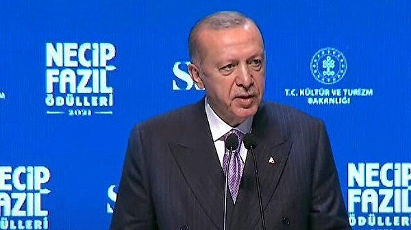 Cumhurbaşkanı Recep Tayyip Erdoğan'ın Necip Fazıl Ödülleri Konuşması
