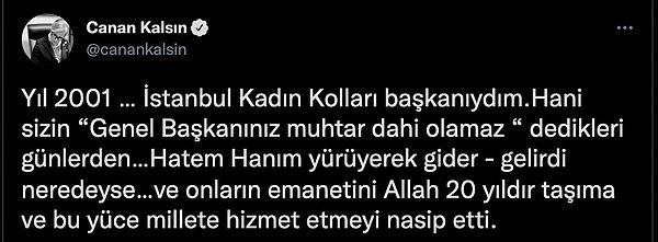 AKP'li milletvekili Kalsın, Twitter hesabından şu açıklamayla bir fotoğraf paylaştı: