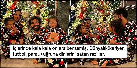 Dünyaca Ünlü Mısırlı Futbolcu Muhammed Salah'ın Ailesiyle Verdiği 'Noel' Pozuna Gelen Çirkin Yorumlar