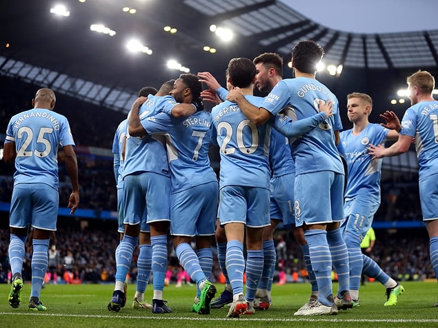 Manchester City'nin golerini Kevin de Bruyne, Riyad Mahrez, İlkay Gündoğan, Raheem Sterling (2 penaltı) ve Aymeric Laporte attı.