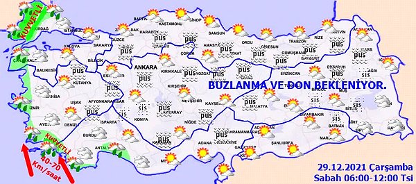 29 Aralık Çarşamba Meteoroloji Hava Durumu Tahminleri