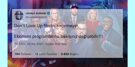 Netflix'in Yıldızlar Karması Kadrosuyla Büyük Beğeni Toplayan Filmi Don't Look Up'a Gelen Twitter Yorumları