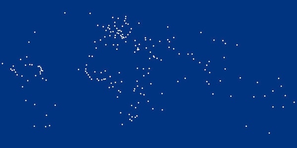 15. Каждая звезда представляет собой столицу страны