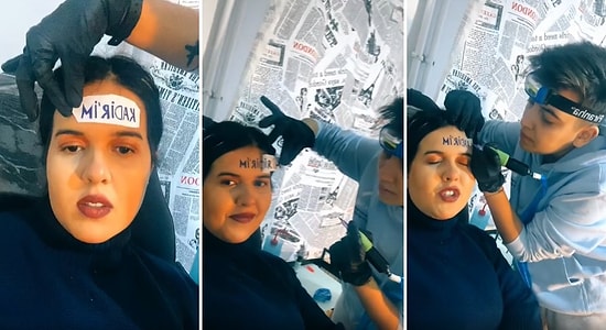 Bu Gözler Bunu da mı Görecekti? Alnına 'Kadir'im' Dövmesi Yaptıran Kadın