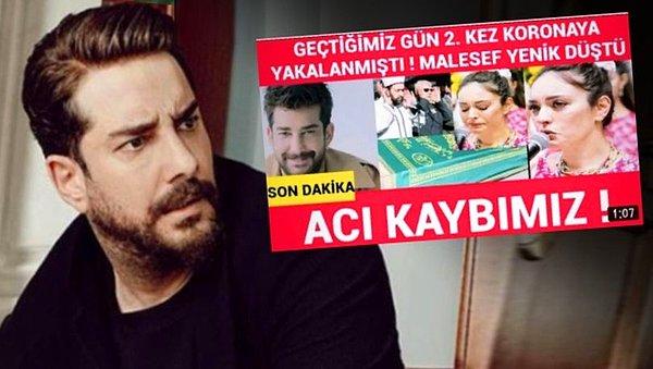 Fakat bazı işsizler, Enis Arıkan'ın öldüğü haberini bu photoshop manşetle sosyal medyada yayınladı.