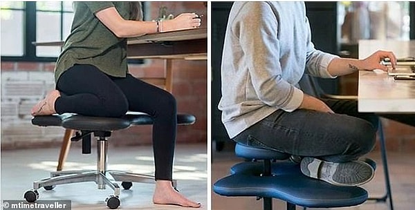 9. Для тех, кто предпочитает сидеть со скрещенными ногами на рабочих местах, это кресло для вас! Это рабочее кресло с двумя слоями или одним сверхшироким сиденьем идеально подходит для комфортного  сидения на работе.