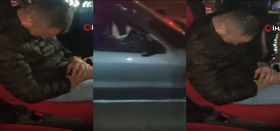 Bursa'da Kaza Yaptıktan Sonra Hiçbir Şey Olmamış Gibi Aracında Uyuyan Sürücü Tüm Çabalara Rağmen Uyanmadı
