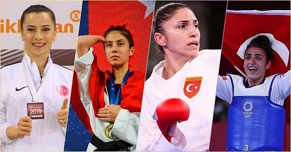 Ve son olarak karate ile tekvando branşlarında ülkemize madalyayla dönen kadın sporcularımız...
