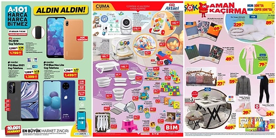 İndirim Günleri Başlıyor: 3 - 9 Ocak Haftasında A101, BİM ve ŞOK Aktüel Ürünler Listesinde Neler Var?