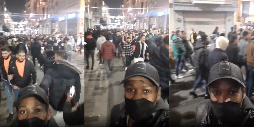 İşte İstanbul'un Son Hali: Yılbaşı Gecesi İstiklal Caddesi'nde Toplanan Çoğunluğun Mülteci Olması Tepki Çekti