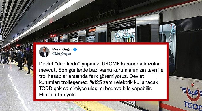 Kendisine Bağlı Marmaray'a Gelen Zammın Suçunu İBB'ye Atan TCDD Gündemde!