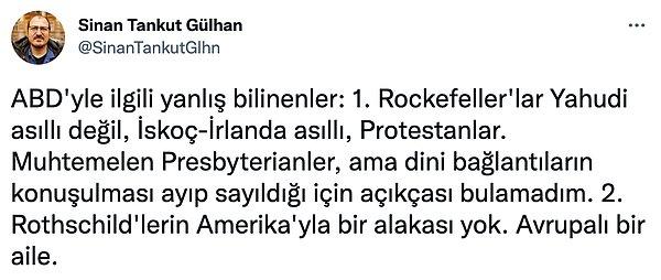 Twitter'da @SinanTankutGlhn kullanıcı isimli akademisyenin hazırladığı flood ile ABD'yle ilgili yanlış bilinenler açıklığa kavuşturuldu.