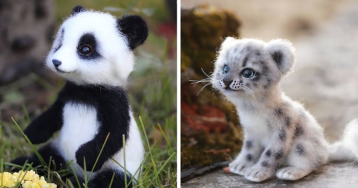 20 очаровательных животных из войлока от русской рукодельницы