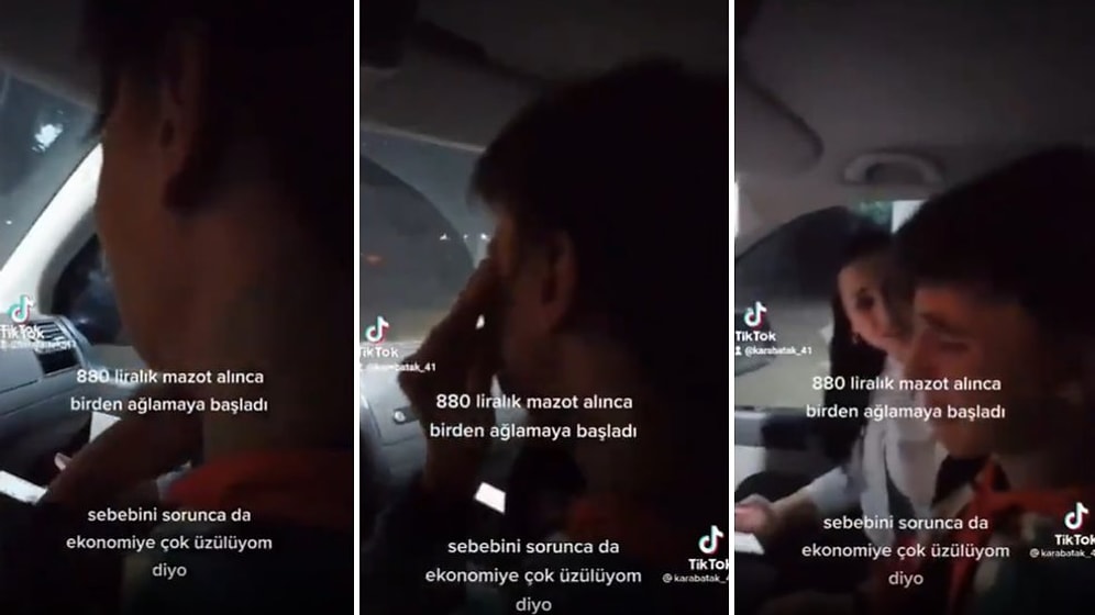 Aracın Deposunun 880 TL'ye Dolduğunu Görünce Hüngür Hüngür Ağlayan Genç