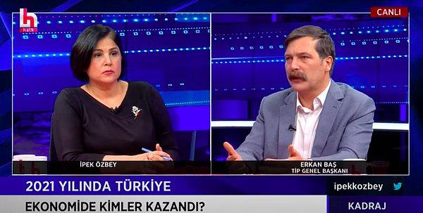 Erkan Baş, İpek Özbey'in Halk TV'de sunduğu Kadraj programının konuğu oldu.