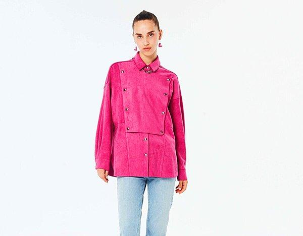 14. Twist markasına ait bu süet gömlek cekete aşık olacaksınız! 😍
