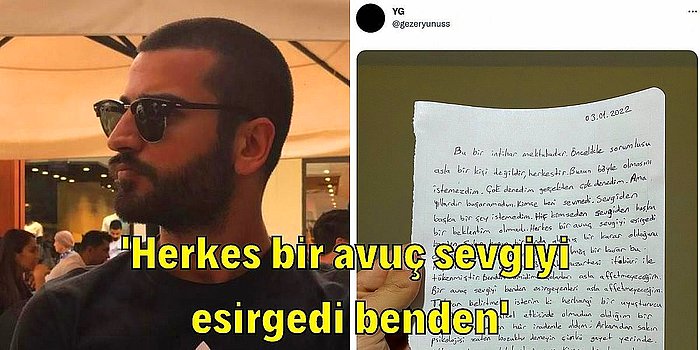 Üniversite Öğrencisi Yunus Gezer Sosyal Medya Hesabında Paylaştığı Mektubun Ardından Kendini Astı