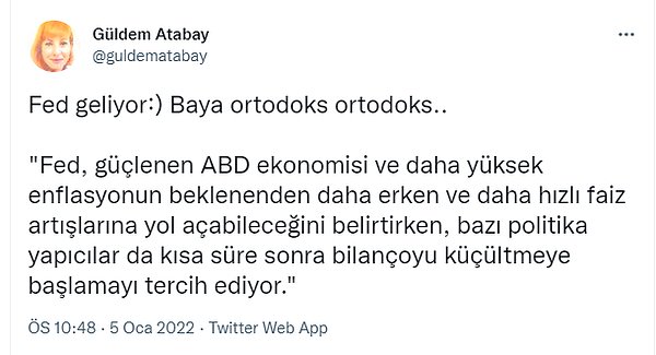 Fed'den ortodoks politikalara devam