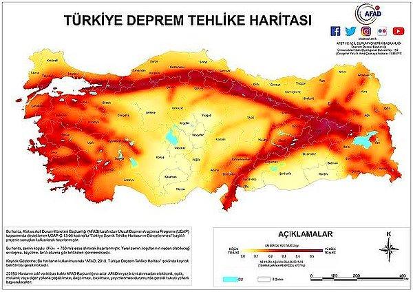 Türkiye Deprem Risk Hatitası