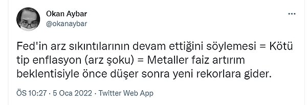 Emtia fiyatlarına dikkat!