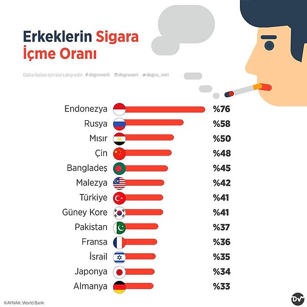 6. Erkeklerin Sigara İçme Oranı