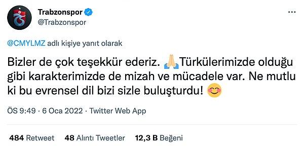Ardından Trabzonspor resmi hesabı da şunları yazdı. Gerçekten Cem Yılmaz'ın dediği gibi bu tip şeylere hasret kalmışız.