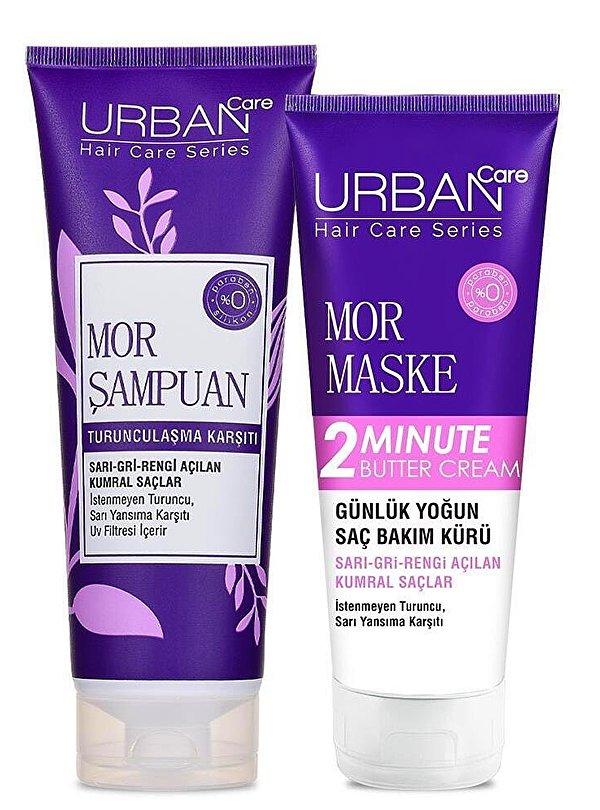 7. Urban Care mor şampuan ve maske seti.